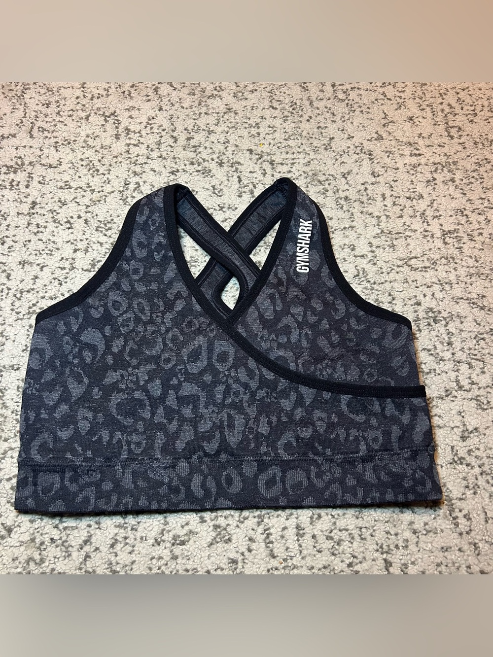 Gymshark Black Adapt Animal Seamless Sports Bra Size Medium